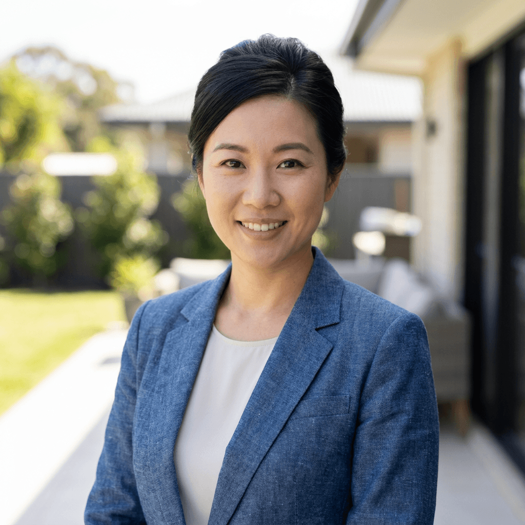 Female building analyst in her early 30s with an approachable expression
