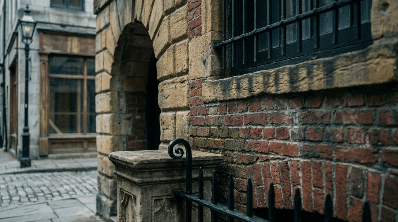 Commercial brick building exterior in Toronto